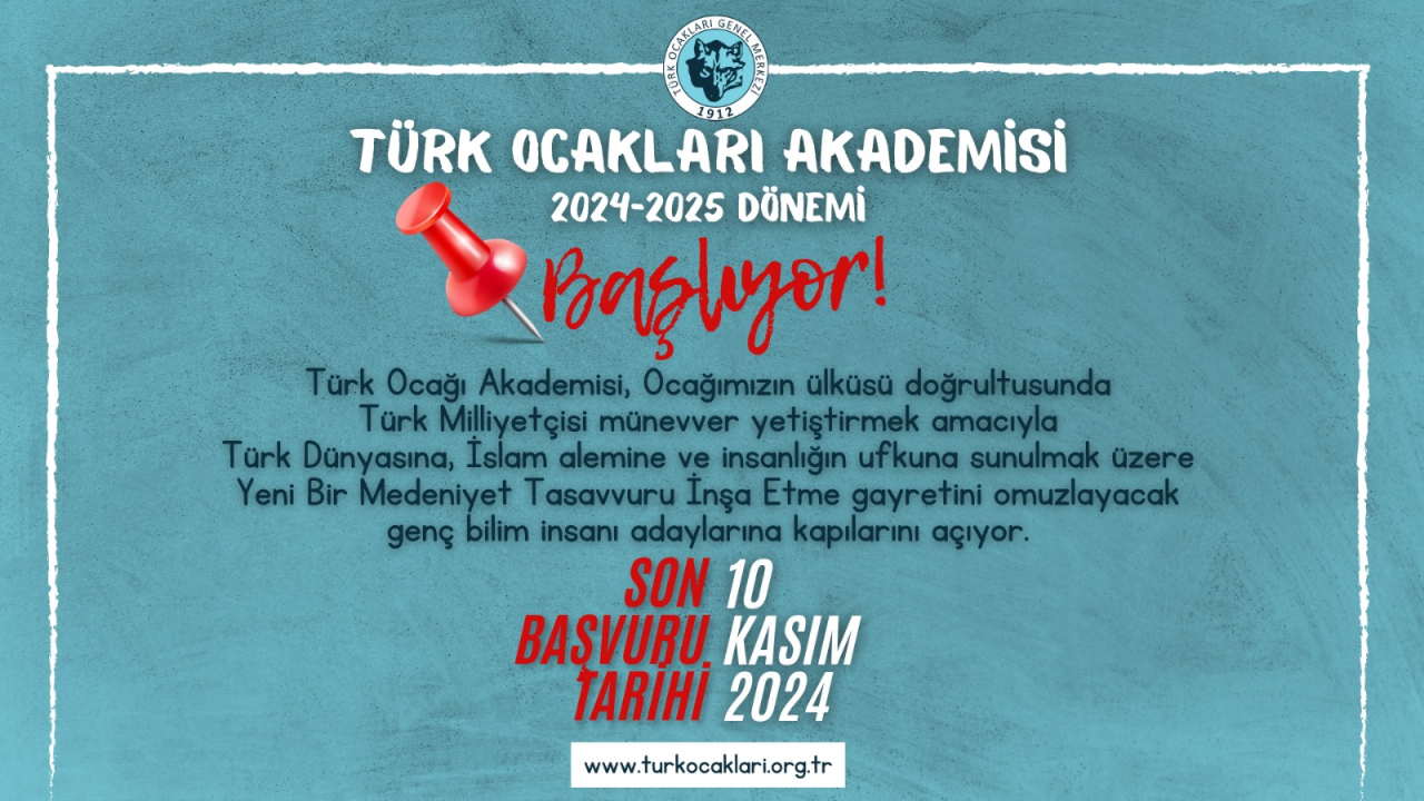 TÜRK OCAĞI AKADEMİSİ 2024-2025 DÖNEMİ BAŞLIYOR